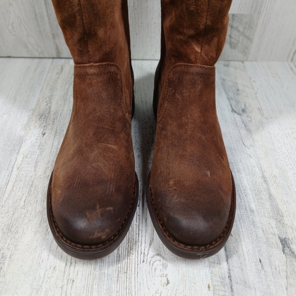 New Born Brown Borman Leather Over the Knee Winter Boots #1420 - Picture 4 of 12